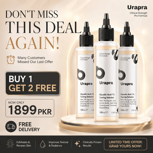 Urapra Glycolic Acid 7% Toning Solution - Buy 1 Get 2 Free